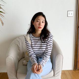 Striped Pointelle T-shirt