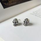 925 Sterling Silver Skull Earring As Shown In Figure - One Size