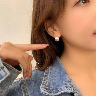 Geometric Stud Earring 1 Pair - Eh0745 - Silver - One Size