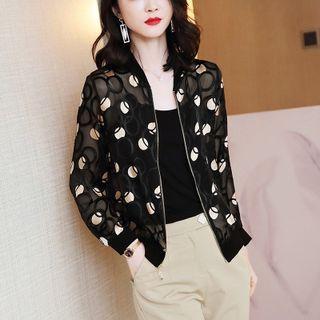 Dotted Zip Mesh Jacket