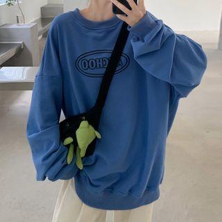 Set: Letter Print Sweatshirt + Slingbag