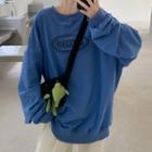 Set: Letter Print Sweatshirt + Slingbag