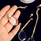 Non-matching Droplet Sterling Silver Earrings