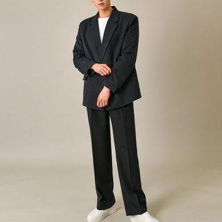 Long Sleeve V-neck Plain Blazer