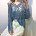 See Through Knit Pullover