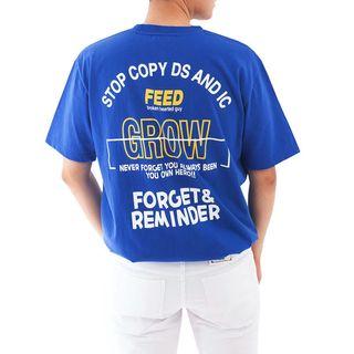 Plus Size Feed Letter-printed T-shirt