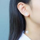 Flower Faux Pearl Drop Earrings