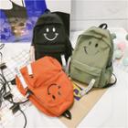 Smiley Face Print Nylon Backpack