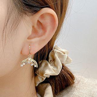 Faux Pearl Mermaid Tail Drop Earring E2721 - 1 Pair - Gold - One Size