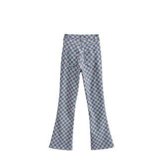 Check Boot Cut Pants