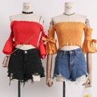 Boatneck Cropped Tube Top