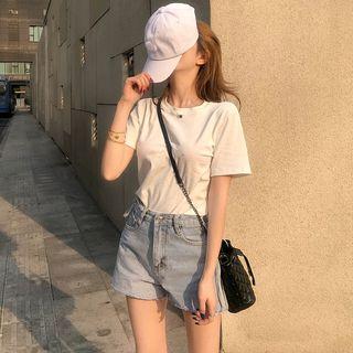 Short-sleeved Glitter Top