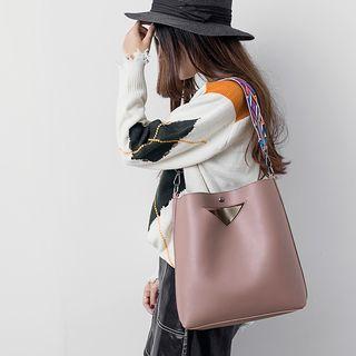 Set: Colorful-strap Tote + Cross Bag