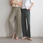 [v Lyou] Pleated Wide-leg Pants In 2 Lengths