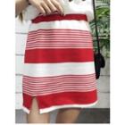 Striped Knit Pencil Skirt