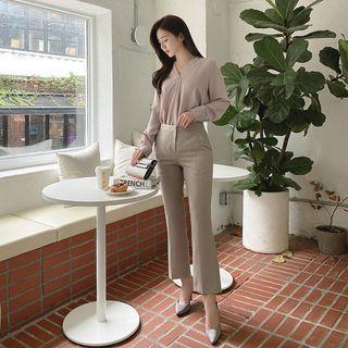 Pinstripe Straight-leg Dress Pants