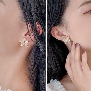 Butterfly / Flower Faux Crystal Alloy Earring