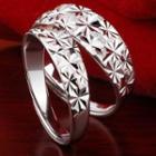 Alloy Textured Open Ring
