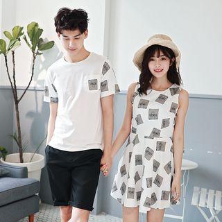Couple Matching Short-sleeve T-shirt / Sleeveless Dress