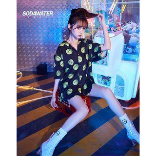 Loose-fit Tennis-print Shirt