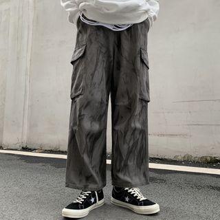 Tie-dye Print Cargo Pants