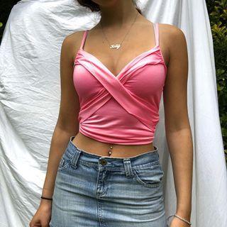Cross-front Cropped Tank Top