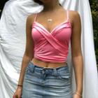 Cross-front Cropped Tank Top