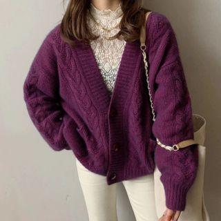 Jacquard Cardigan Knit Jacket