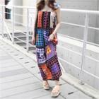 Multicolor Polka-dot Maxi Dress