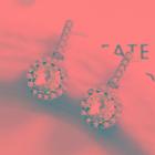 Rhinestone Drop 925 Sterling Silver Earring 1 Pair - As Shown In Figure - One Size