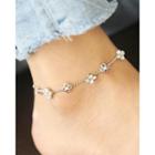 Rhinestone Quatrefoil Anklet