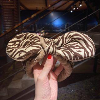 Polka Dot / Zebra Print Bow Face Wash Headband