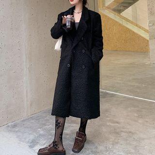 Double-breasted Faux Fur Long Coat