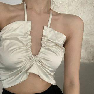 Plain Halter Top As Shown In Figure - One Size