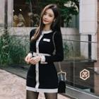 Contras Trim Knit Dress