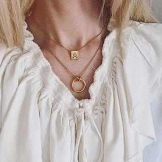 Letters Drop Pendant Necklace