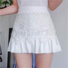 Inset Shorts Lace-layered Skirt