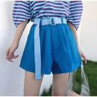 Plain Pleated Shorts / Belt
