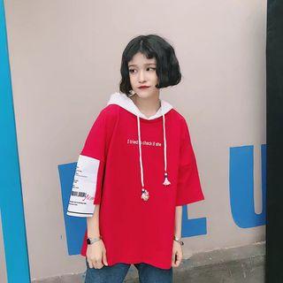 Panel Short-sleeve Hoodie