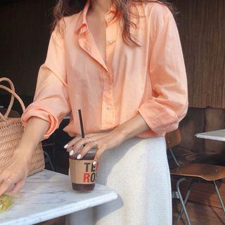 Plain Shirt Orange Pink - One Size