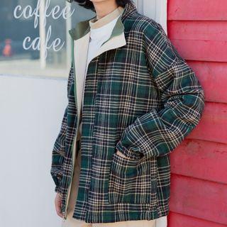 Reversible Plaid Zip Jacket