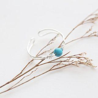 Turquoise Sterling Silver Open Ring