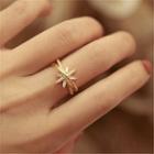Floral Layered Ring A - 1 Pc - Gold - One Size