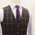 Pre-tied Neck Tie (7cm) Purple - One Size