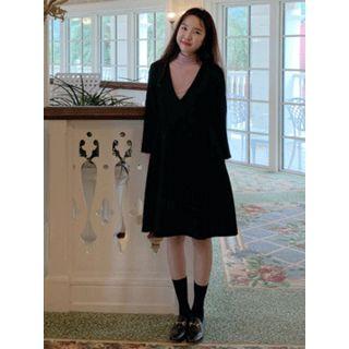 V-neck A-line Dress One Size