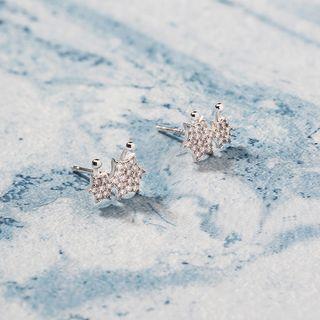 Rhinestone Star Stud Earring 1 Pair - As Shown In Figure - One Size