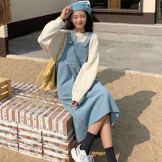 Corduroy Overall Dress / Sweatshirt / Shirt