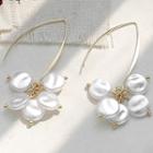 Faux Pearl Drop Earring 1 Pair - 1089 - Hook Earring - One Size
