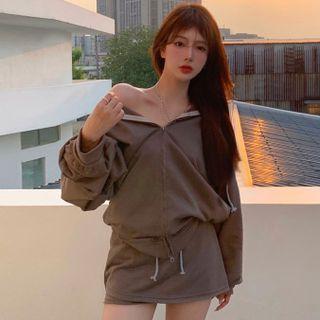 Zip Hoodie / Pencil Skort