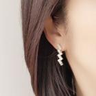 Rhinestone Alloy Dangle Earring 1 Pair - Clip On Earring - Gold - One Size